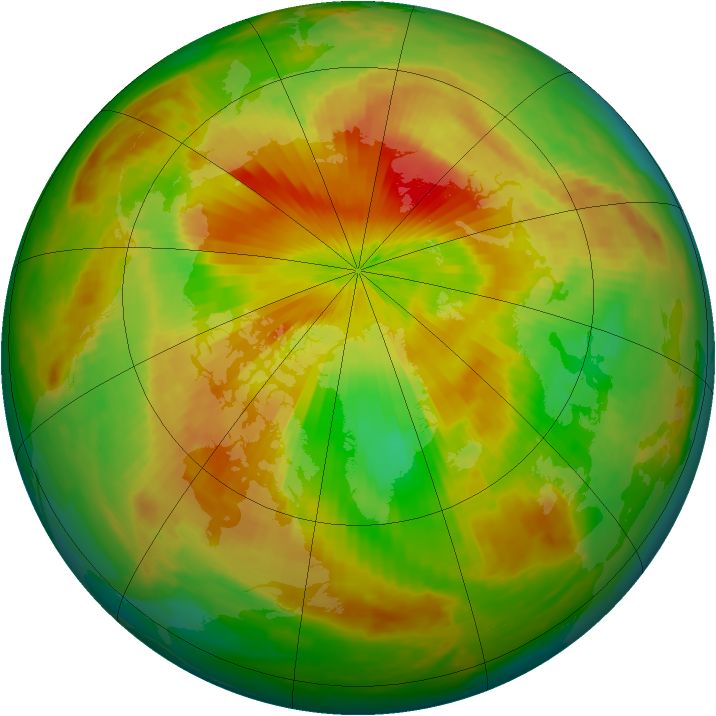 Arctic ozone map for 13 May 2002